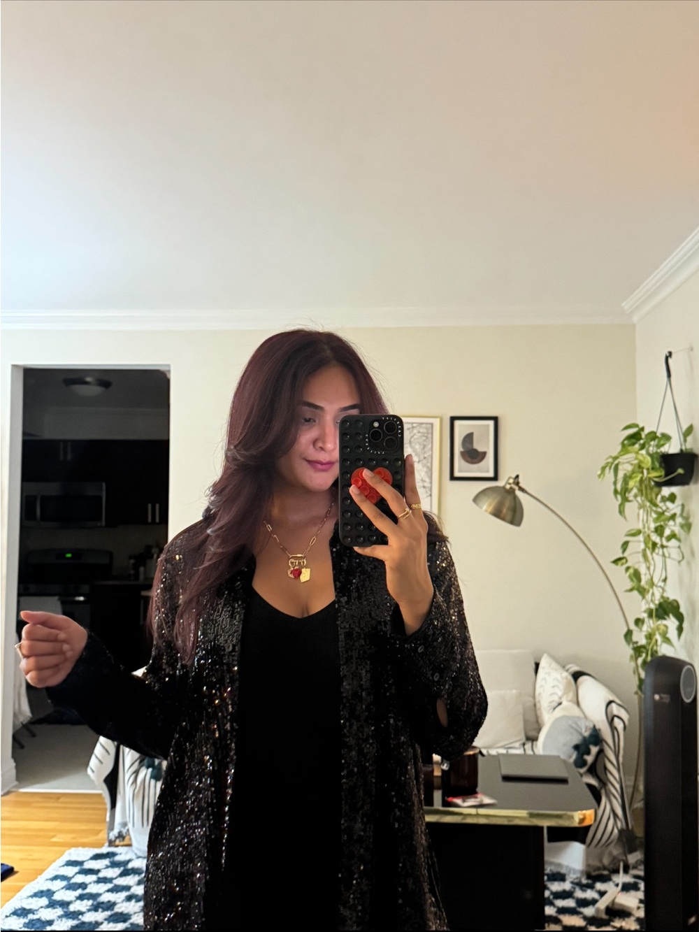 Abercrombie & Fitch Black Sequin Shirt